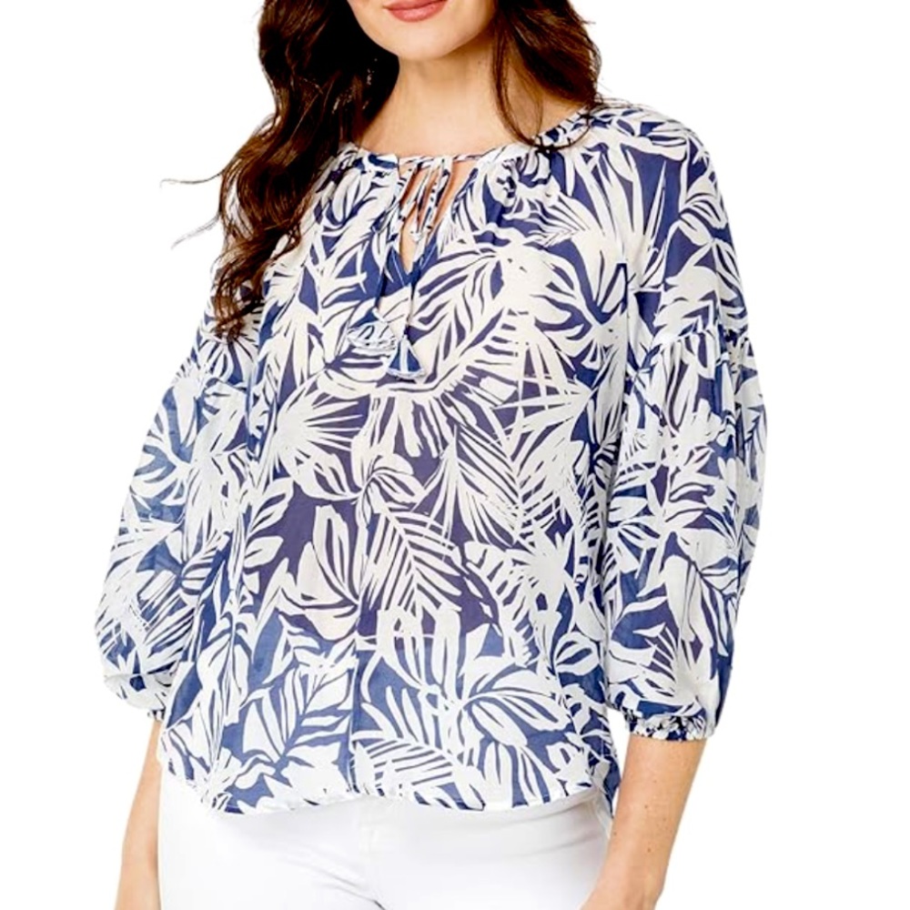 Tommy Bahama All My Fronds Top 3/4 Sleeve - Picture 4 of 14